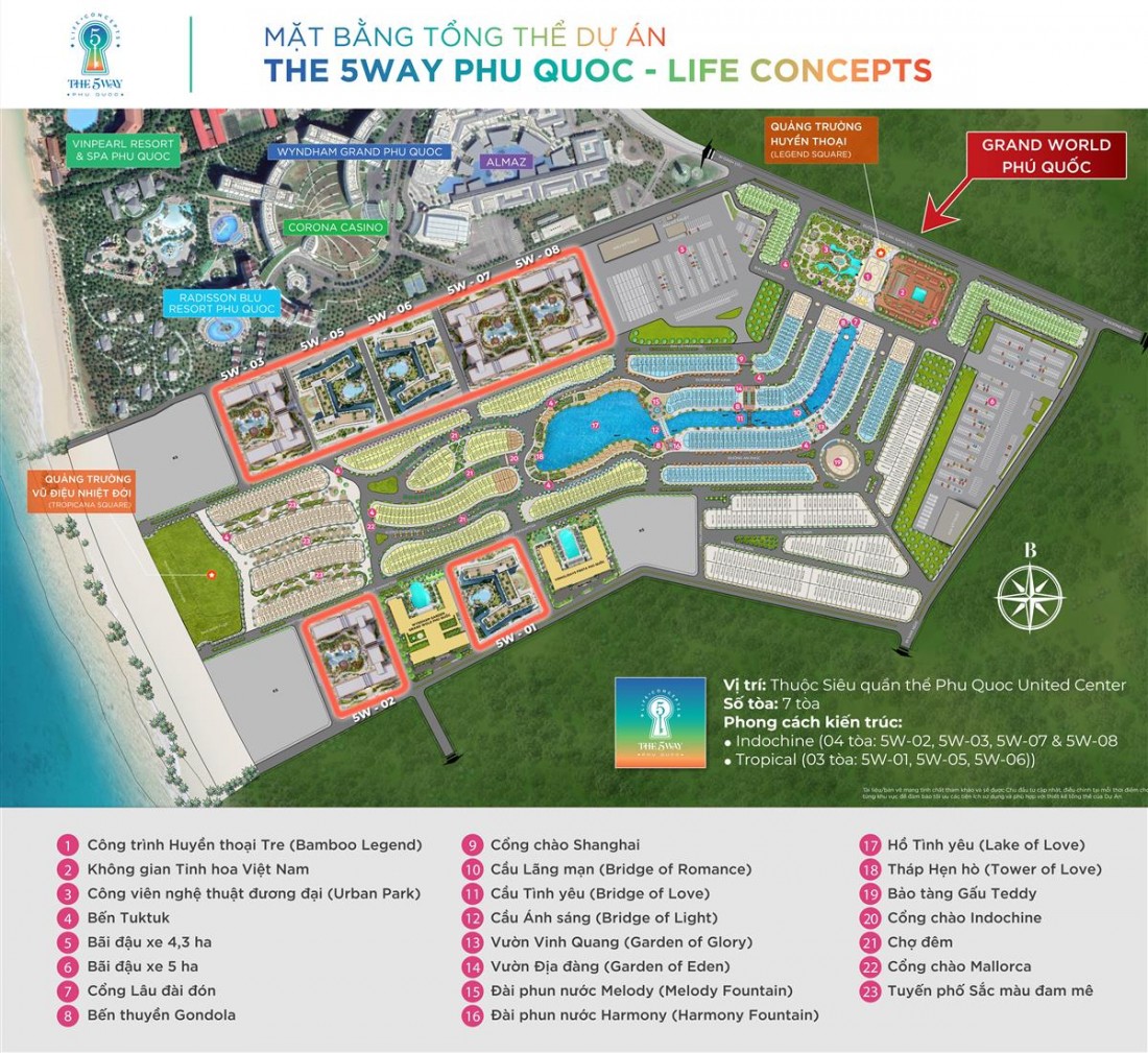 mb tổng dự án The 5way Phú Quốc