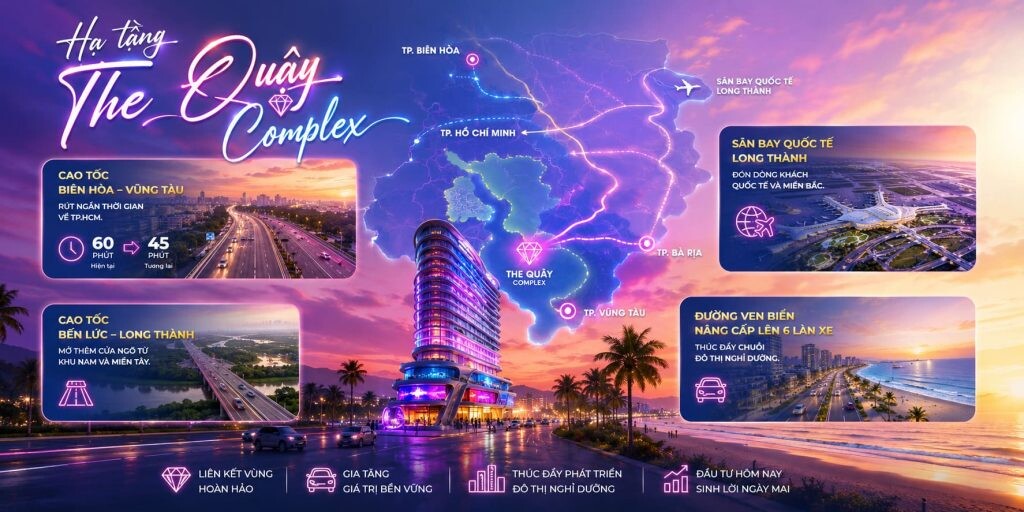 Hạ tầng phát triển tạo thành ưu thế vàng cho dự án The Quậy Complex 